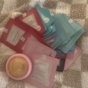 foreo and a ton of masks